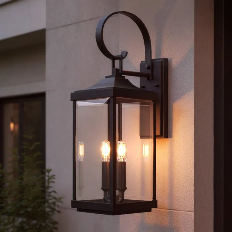 UHP1403 Transitional Outdoor Wall Sconce 21.75''H x 7''W, Midnight Black Finish, Calderdale Collection — Urban Ambiance LED Wall Lights 60.0W 3000K