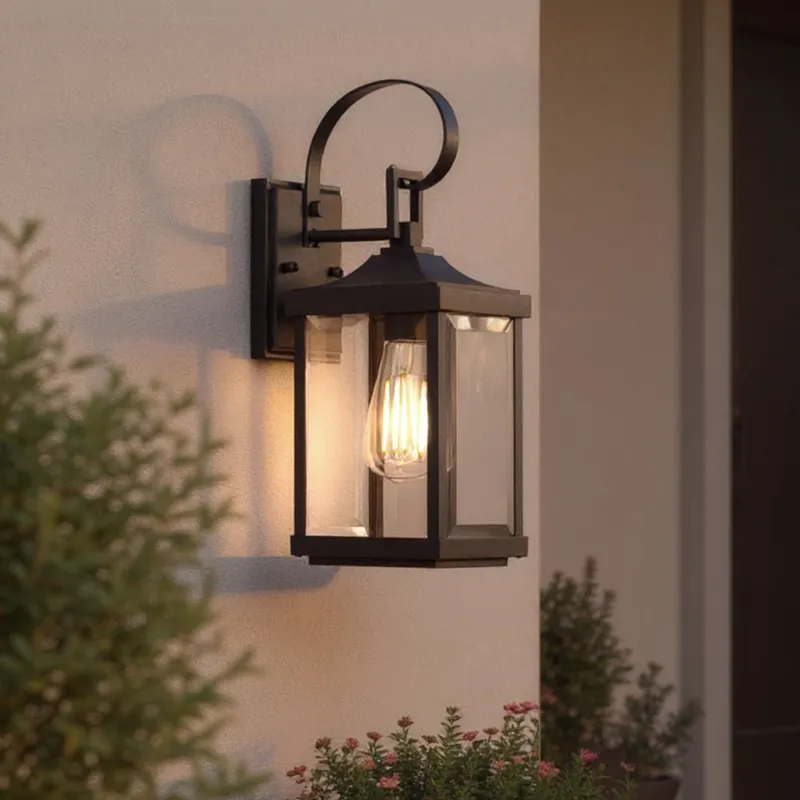 UHP1402 Transitional Outdoor Wall Sconce 15.125''H x 5.5''W, Midnight Black Finish, Calderdale Collection — Urban Ambiance LED Wall Lights 100.0W 3000K
