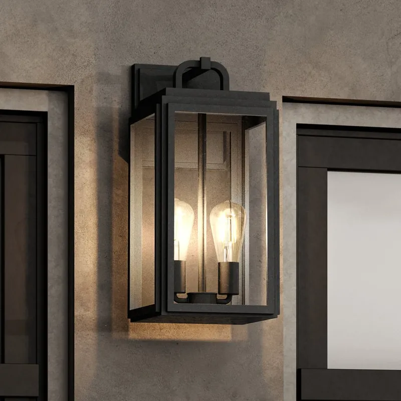 UHP1382 Farmhouse Outdoor Wall Sconce 17.125''H x 9''W, Olde Bronze Finish, Macon Collection — Urban Ambiance LED Wall Lights 60.0W 3000K