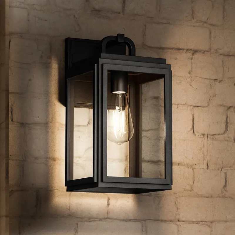 UHP1381 Farmhouse Outdoor Wall Sconce 13.625''H x 7.125''W, Olde Bronze Finish, Macon Collection — Urban Ambiance LED Wall Lights 75.0W 3000K