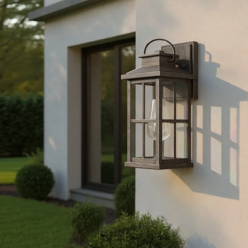 UHP1295 Transitional Outdoor Wall Sconce 14.25''H x 6''W, Aged Pewter Finish, Anaheim Collection — Urban Ambiance LED Wall Lights 100.0W 3000K