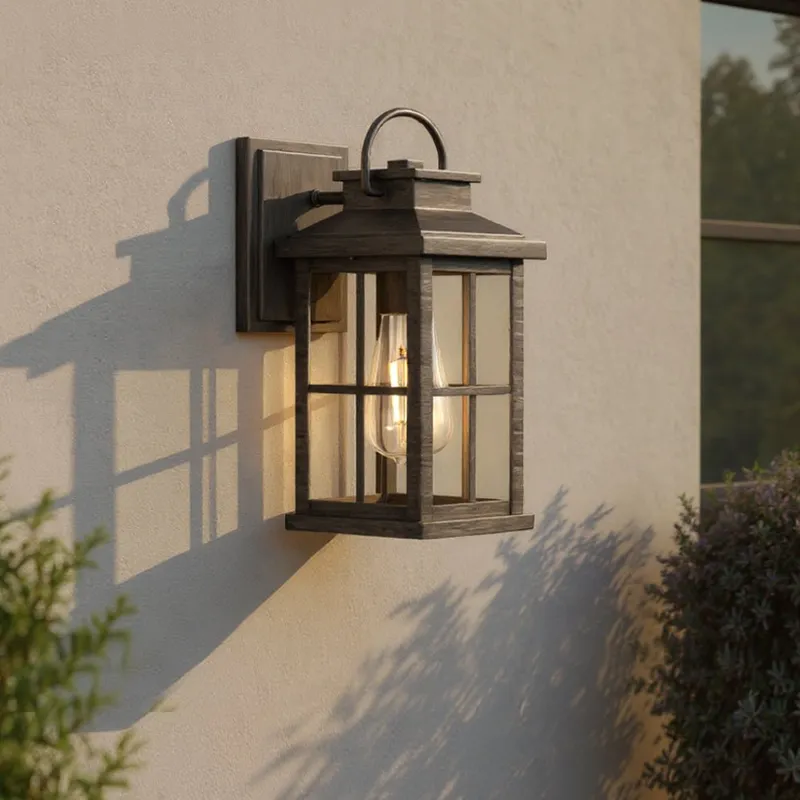 UHP1294 Transitional Outdoor Wall Sconce 12''H x 5''W, Aged Pewter Finish, Anaheim Collection — Urban Ambiance LED Wall Lights 60.0W 3000K