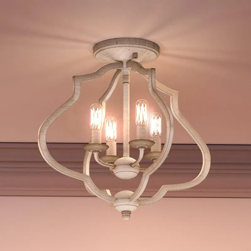 UQL4131 Art Deco Ceiling 15.5''H x 15''W, Burnished White Finish, Stafford Collection — Urban Ambiance LED Post Top Lights  3000K