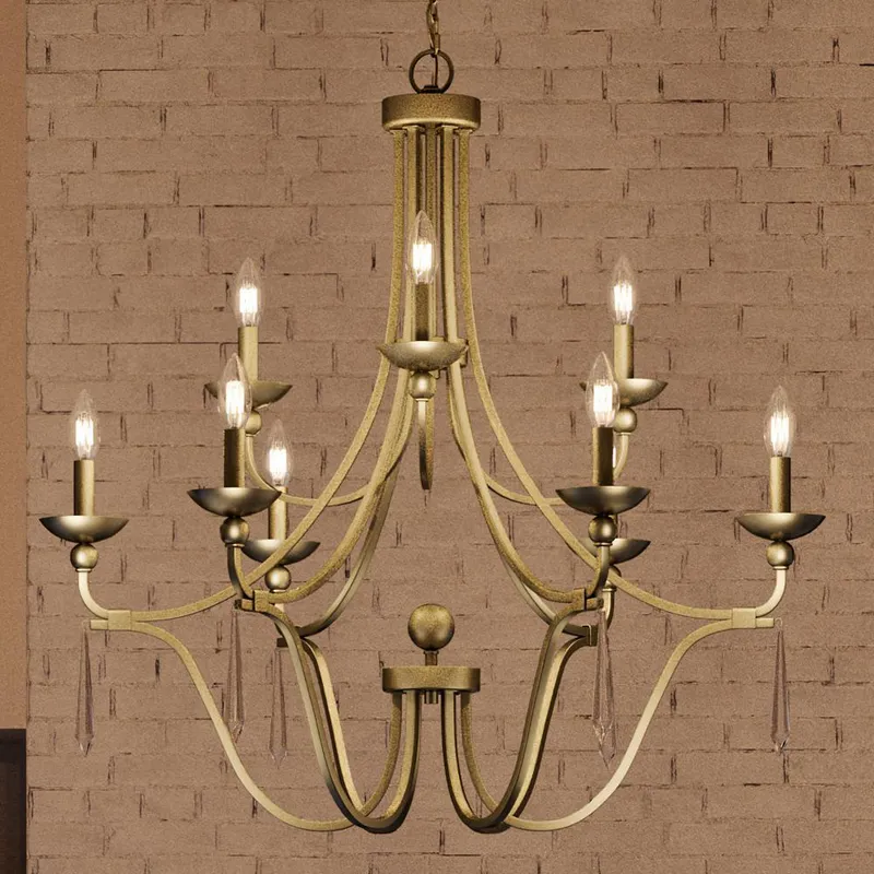 UQL4072 XL Traditional Chandelier 31''H x 32''W, Olde Brass Finish, Ayr Collection — Urban Ambiance LED Landscape Lights  3000K