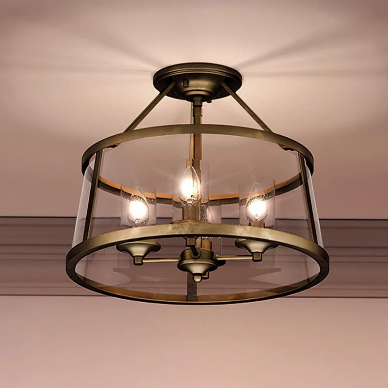 UQL3650 Traditional Ceiling 14.5''H x 16''W, Rustic Brass Finish, Guildford Collection — Urban Ambiance LED Post Top Lights  3000K