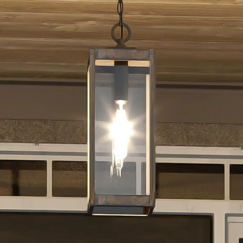 UQL1631 Modern Farmhouse Outdoor Pendant 20.75''H x 7''W, Bygone Bronze Finish, Quincy Collection — Urban Ambiance LED Linear Lights  3000K