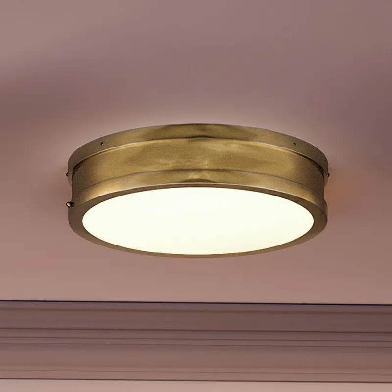 UQL4170 Craftsman Ceiling 3.5''H x 12.75''W, Rustic Brass Finish, Spalding Collection — Urban Ambiance LED Post Top Lights  3000K