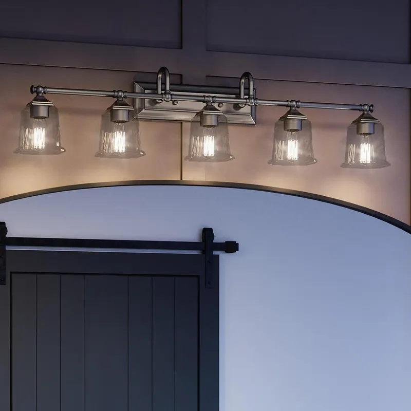 UQL4123 Traditional Bath Fixture 10.75''H x 41.75''W, Brushed Nickel Finish, Edinburgh Collection — Urban Ambiance LED Linear Lights  3000K