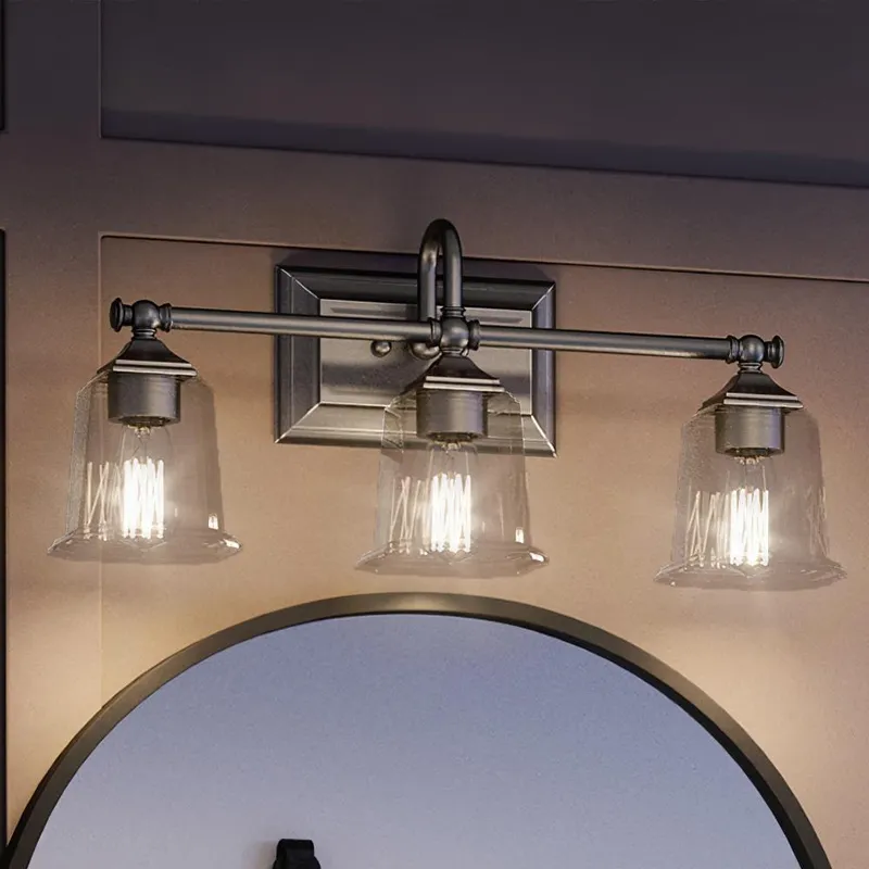 UQL4118 Traditional Bath Fixture 10''H x 22''W, Brushed Nickel Finish, Edinburgh Collection — Urban Ambiance LED Linear Lights  3000K