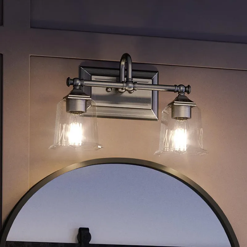 UQL4115 Traditional Bath Fixture 10''H x 15''W, Brushed Nickel Finish, Edinburgh Collection — Urban Ambiance LED Linear Lights  3000K