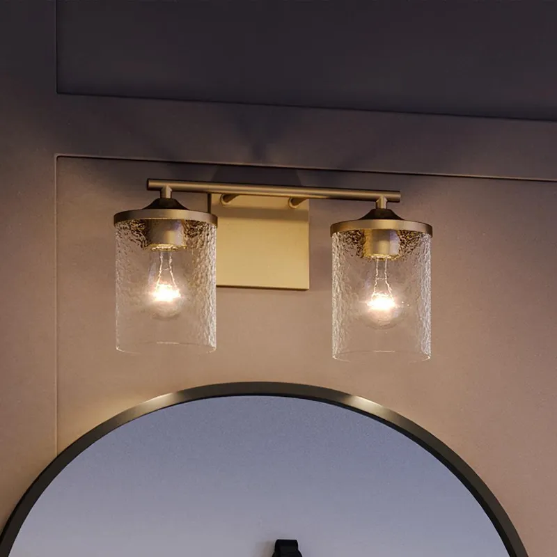 UQL3811 Modern Farmhouse Bath Fixture 7.75''H x 14''W, Olde Brass Finish, Bideford Collection — Urban Ambiance LED Linear Lights  3000K