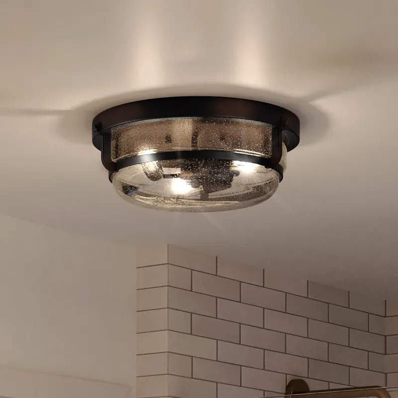 UQL3781 Coastal  Ceiling 5.5''H x 14.75''W, Parisian Bronze Finish, Andover Collection — Urban Ambiance LED Post Top Lights  3000K