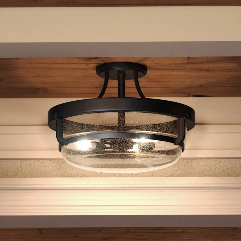 UQL3783 Coastal  Ceiling 10.25''H x 14.5''W, Parisian Bronze Finish, Andover Collection — Urban Ambiance LED Post Top Lights  3000K