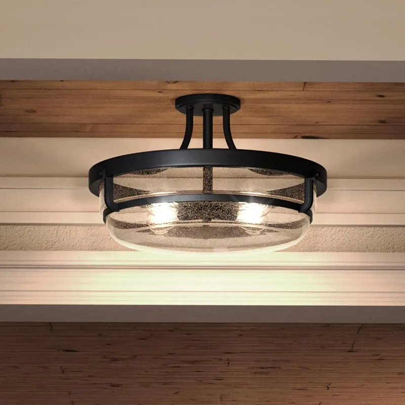 UQL3782 Coastal  Ceiling 12''H x 19''W, Parisian Bronze Finish, Andover Collection — Urban Ambiance LED Post Top Lights  3000K