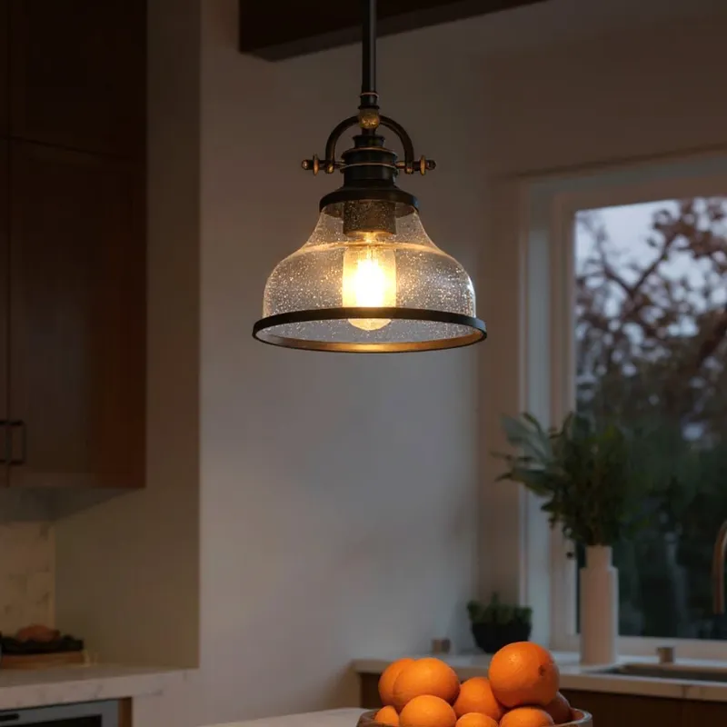 UQL3660 Traditional Pendant 9.5''H x 8''W, Parisian Bronze Finish, Pasadena Collection — Urban Ambiance LED Landscape Lights  3000K