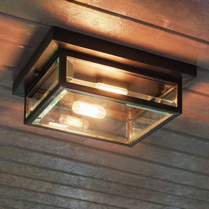 UQL1636 Modern Farmhouse Outdoor Ceiling 4''H x 12''W, Estate Bronze Finish, Quincy Collection — Urban Ambiance LED Linear Lights  3000K