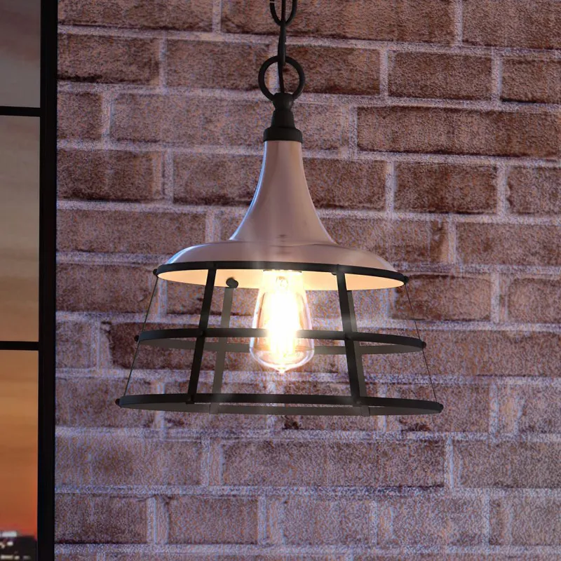 UHP3850 Urban Loft Pendant Light, 14.25"H x 12"W, White, Frederick Collection — Urban Ambiance LED Landscape Lights  3000K