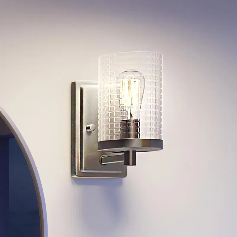UHP3620 Traditional Bath Vanity Light, 7.75"H x 4.5"W, Brushed Nickel Finish, Bismarck Collection — Urban Ambiance LED Wall Lights  3000K
