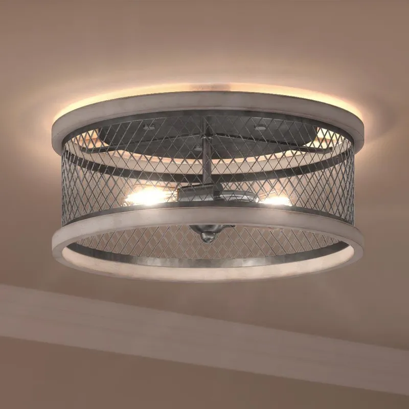 UHP3390 Provincial Ceiling Light, 6.5"H x 14"W, Galvanized Steel Finish, Layton Collection — Urban Ambiance LED Post Top Lights  3000K