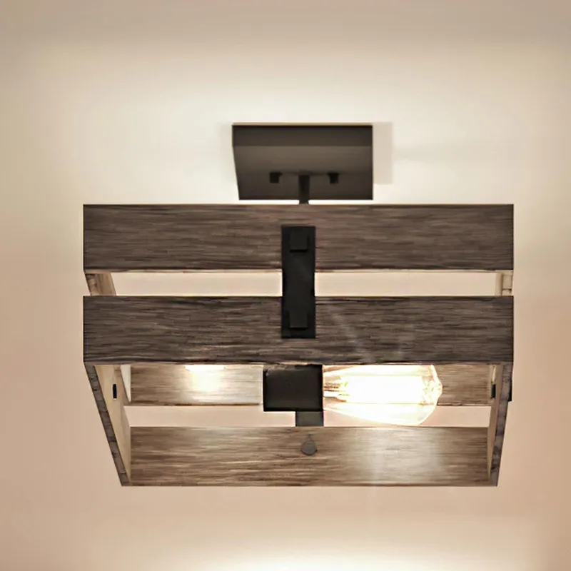 UHP3351 Modern Farmhouse Ceiling Light, 10.125"H x 13.5"W, Midnight Black Finish, Southfield Collection — Urban Ambiance LED Linear Lights  3000K