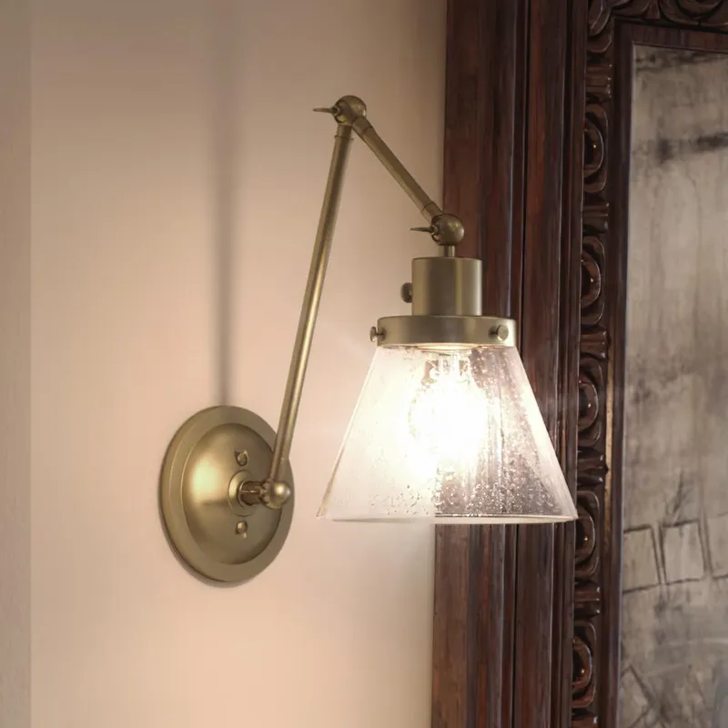 UHP3332 Traditional Wall Light, 14.375"H x 8"W, Olde Brass Finish, Pawtucket Collection — Urban Ambiance LED Wall Lights  3000K