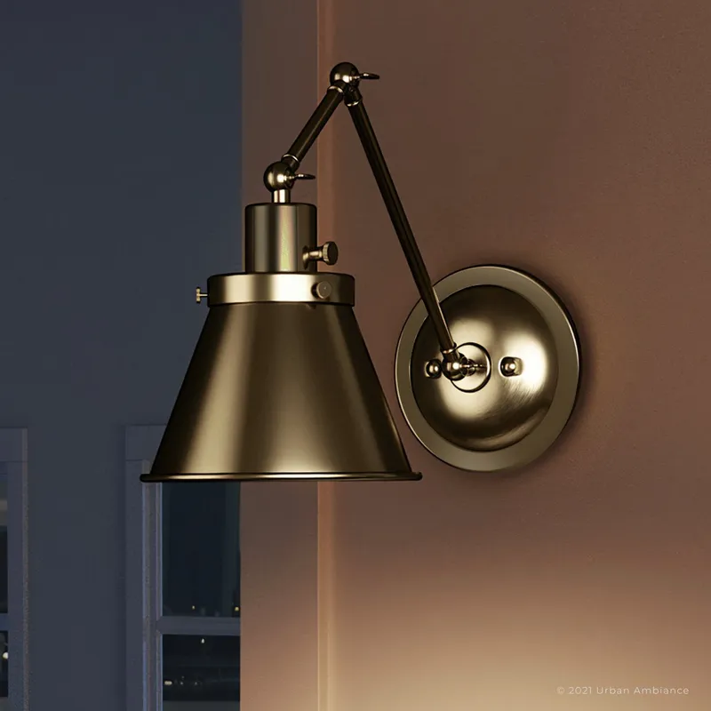 UHP3322 Traditional Wall Light, 14.375"H x 8.25"W, Olde Brass Finish, Pawtucket Collection — Urban Ambiance LED Wall Lights  3000K