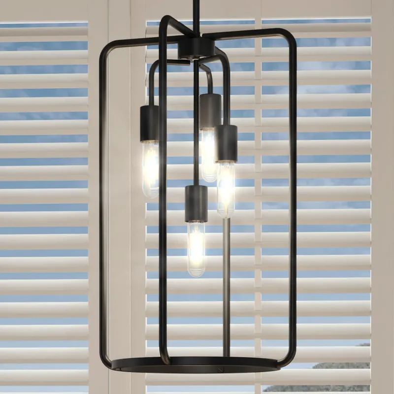 UHP3281 Urban Loft Pendant Light, 22.875"H x 14.5"W, Midnight Black Finish, Loveland Collection — Urban Ambiance LED Landscape Lights  3000K