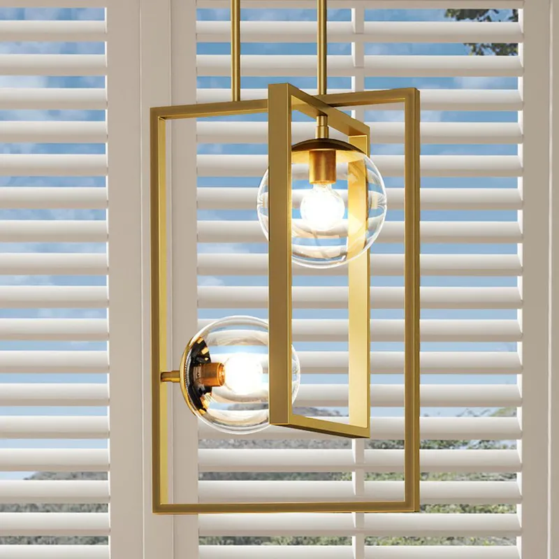 UHP3262 Minimalist Pendant Light, 20.5"H x 13.5"W, Brushed Bronze Finish, Canton Collection — Urban Ambiance LED Landscape Lights  3000K