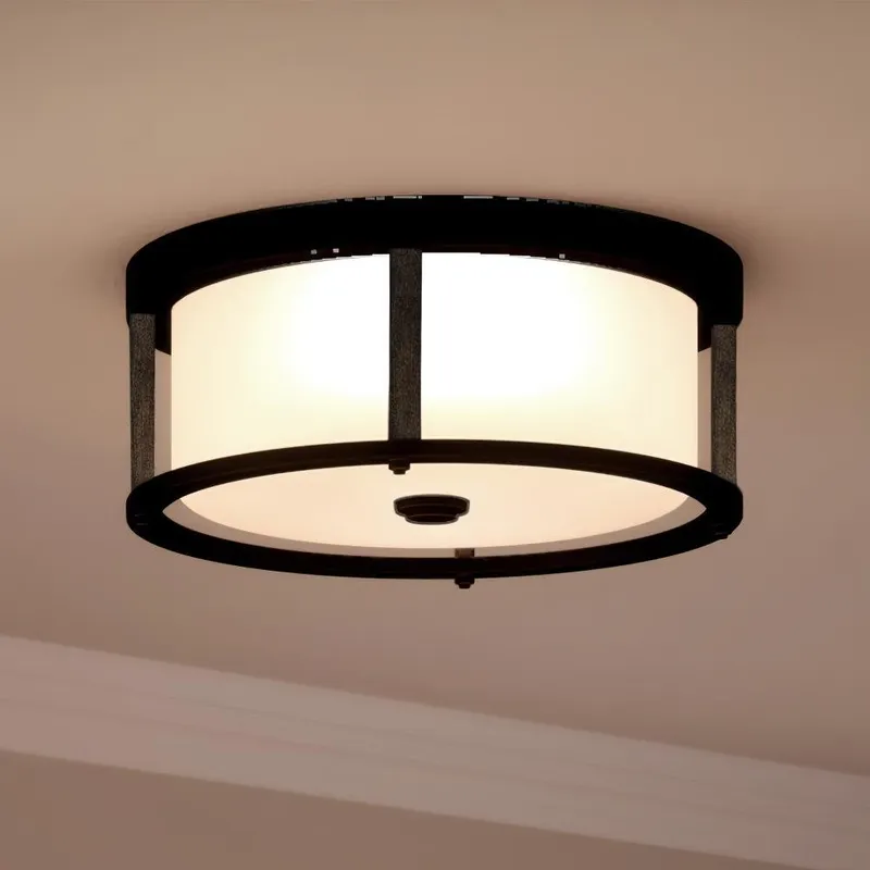 UHP3211 Contemporary Ceiling Light, 5.25"H x 13"W, Olde Bronze Finish, Evanston Collection — Urban Ambiance LED Post Top Lights  3000K