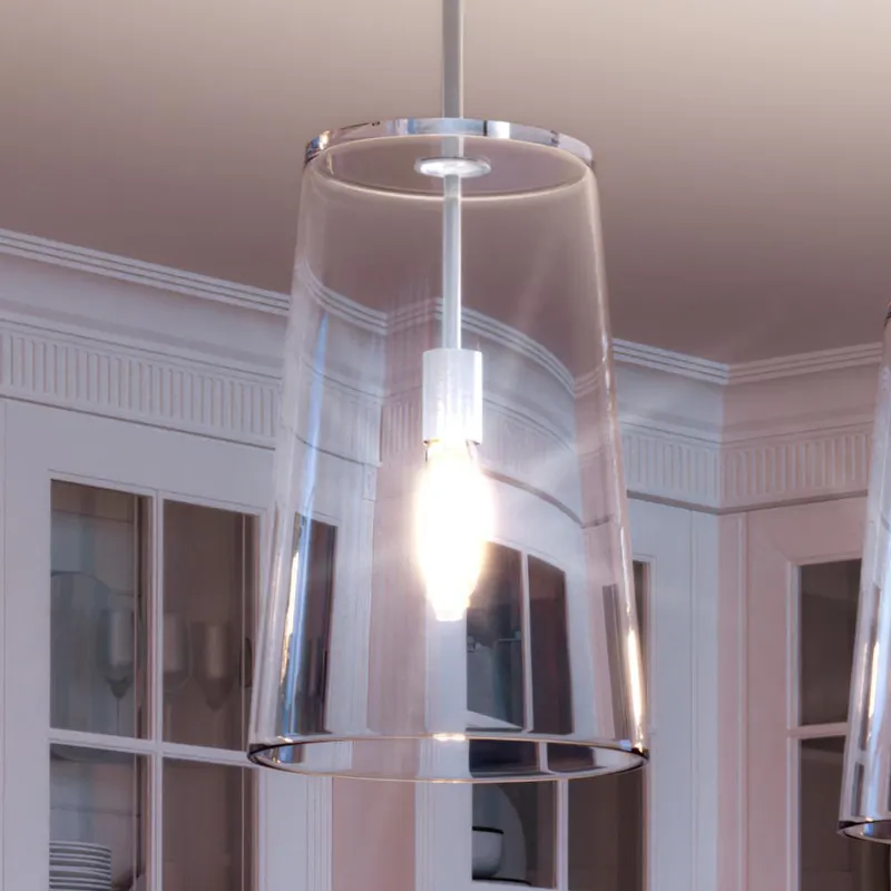 UHP3081 Colonial Pendant Light, 15.875"H x 10.5"W, Brushed Nickel Finish, Tustin Collection — Urban Ambiance LED Landscape Lights  3000K