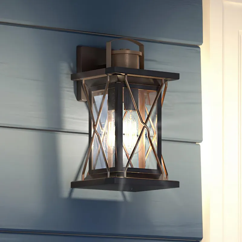 UHP1232 Colonial Outdoor Wall Light, 13"H x 6.5"W, Olde Bronze Finish, Longmont Collection — Urban Ambiance LED Wall Lights  3000K