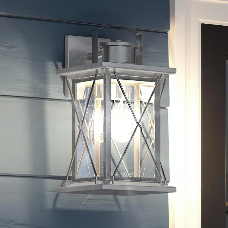 UHP1224 Colonial Outdoor Wall Light, 19"H x 9.125"W, Stainless Steel Finish, Longmont Collection — Urban Ambiance LED Wall Lights  3000K