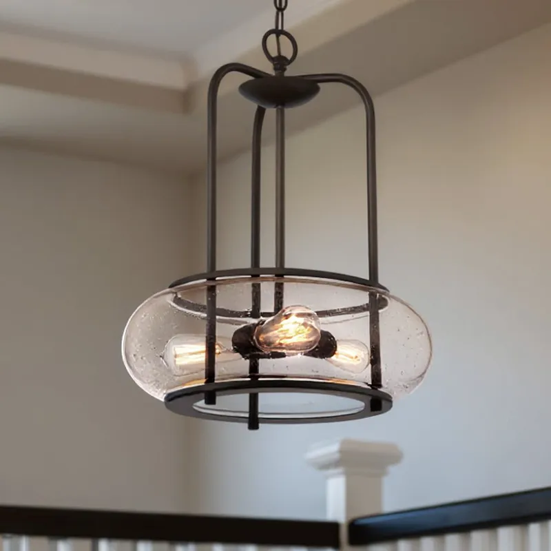 UQL3341 Utilitarian Chandelier, 20"H x 16"W, Dark Bronze Finish, Clearwater Collection — Urban Ambiance LED Landscape Lights  3000K
