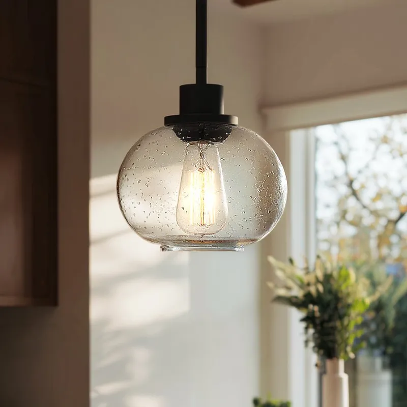 UQL3321 Utilitarian Pendant Light, 7.5"H x 8"W, Dark Bronze Finish, Clearwater Collection — Urban Ambiance LED Landscape Lights  3000K