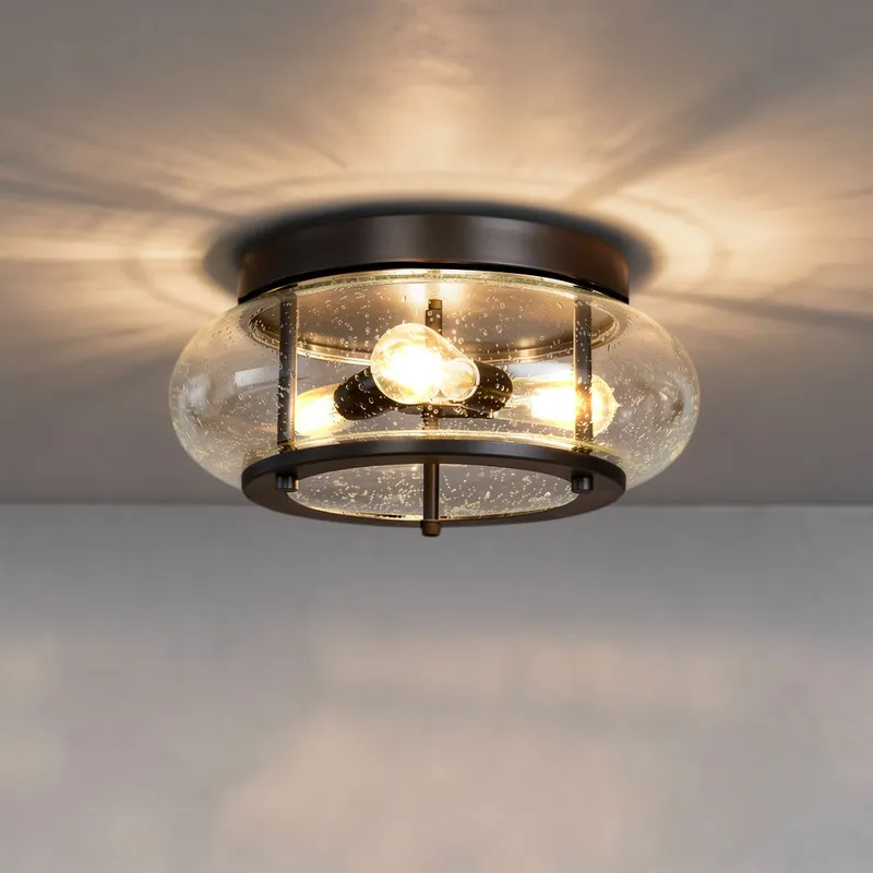 UQL3301 Utilitarian Ceiling Light, 7"H x 16"W, Dark Bronze Finish, Clearwater Collection — Urban Ambiance LED Post Top Lights  3000K