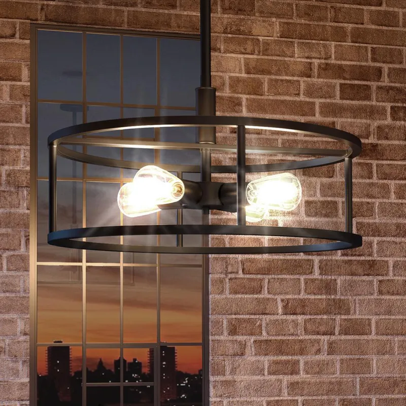 UQL3201 Scandinavian Chandelier, 11"H x 20"W, Estate Bronze Finish, Arvada Collection — Urban Ambiance LED Landscape Lights  3000K