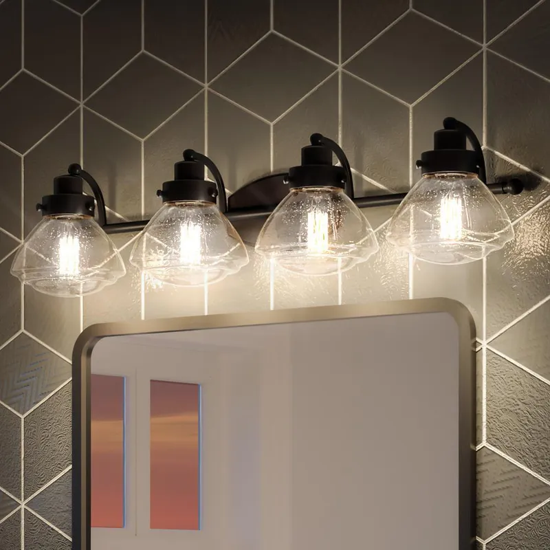 UQL2653 Colonial Bath Vanity Light, 8"H x 33.75"W, Parisian Bronze Finish, Brookline Collection — Urban Ambiance LED Linear Lights  3000K