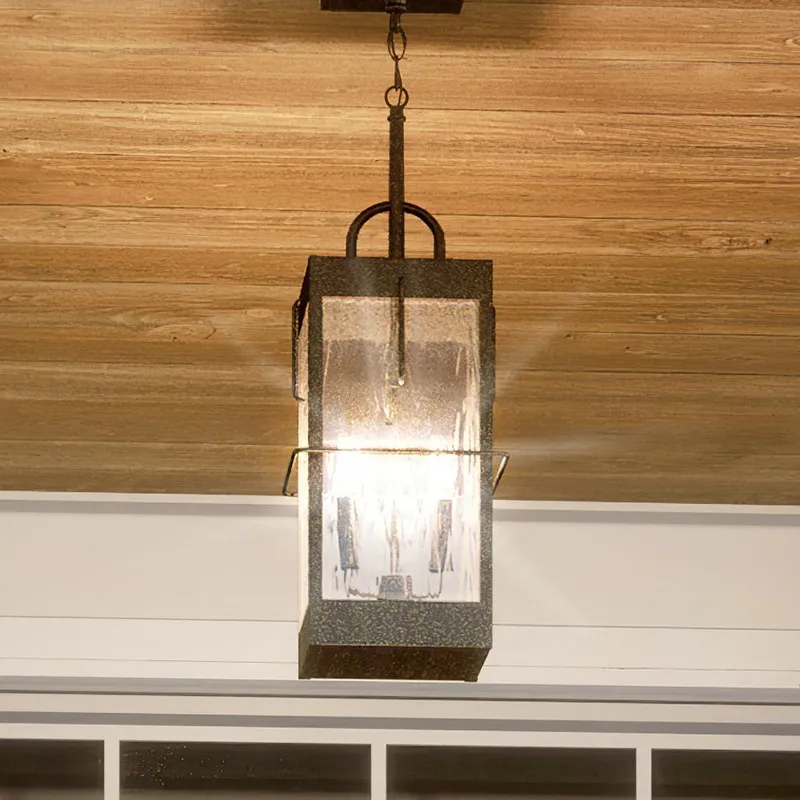 UQL1465 Utilitarian Outdoor Pendant Light, 18.5"H x 8.25"W, Urban Bronze Finish, Parma Collection — Urban Ambiance LED Landscape Lights  3000K
