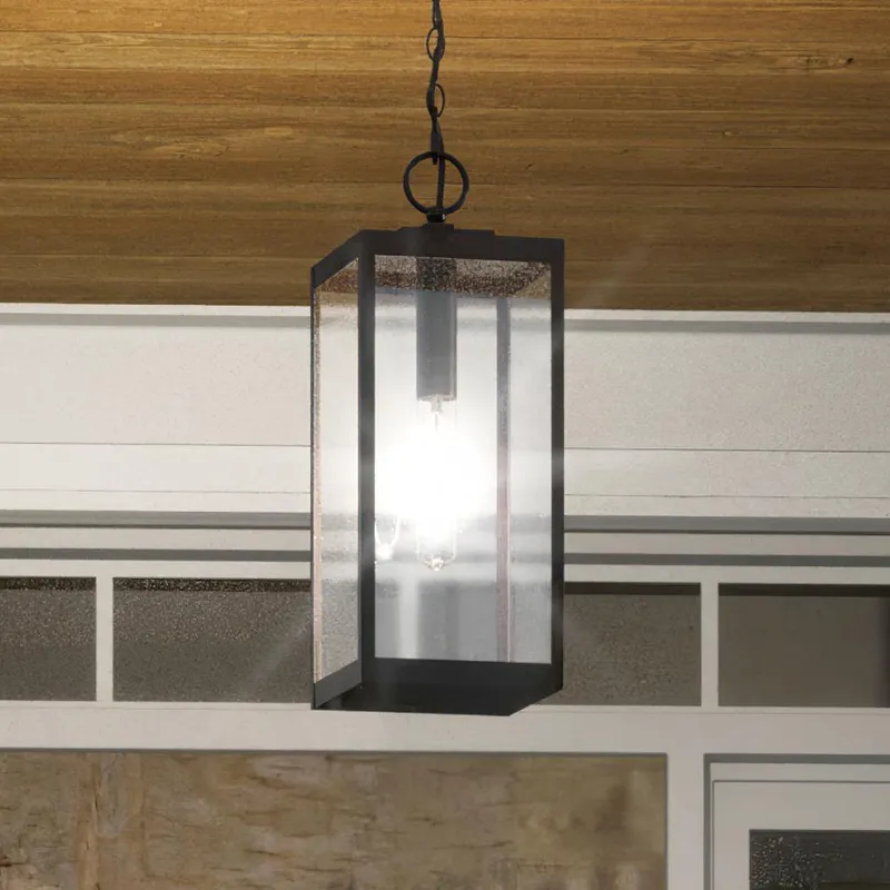UQL1354 Modern Farmhouse Outdoor Pendant Light, 20.75"H x 7"W, Estate Bronze Finish, Quincy Collection — Urban Ambiance LED Landscape Lights  3000K