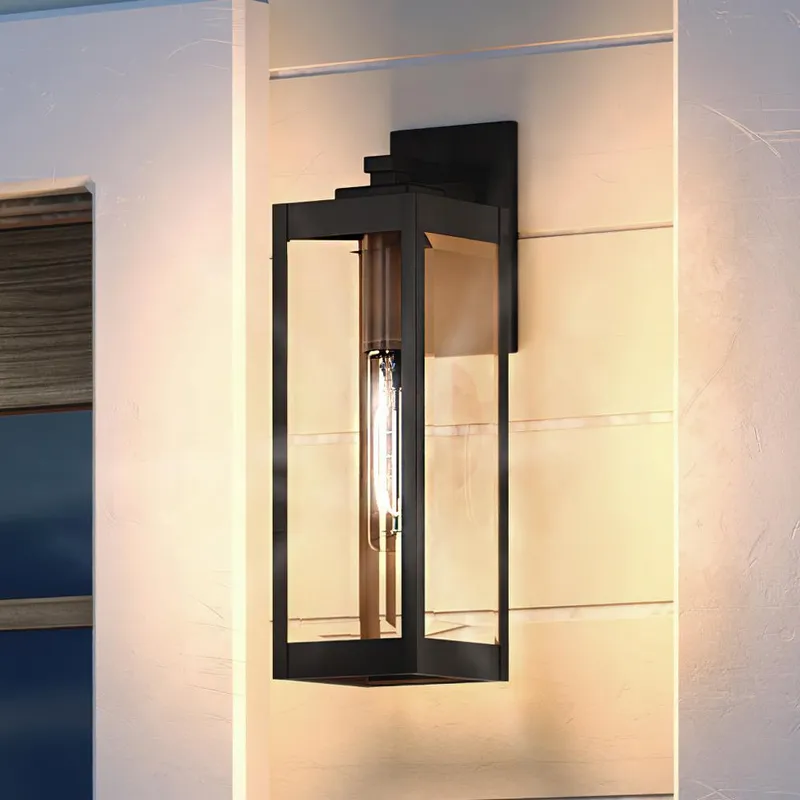 UQL1351 Modern Farmhouse Outdoor Wall Light, 17"H x 6"W, Estate Bronze Finish, Quincy Collection — Urban Ambiance LED Wall Lights  3000K