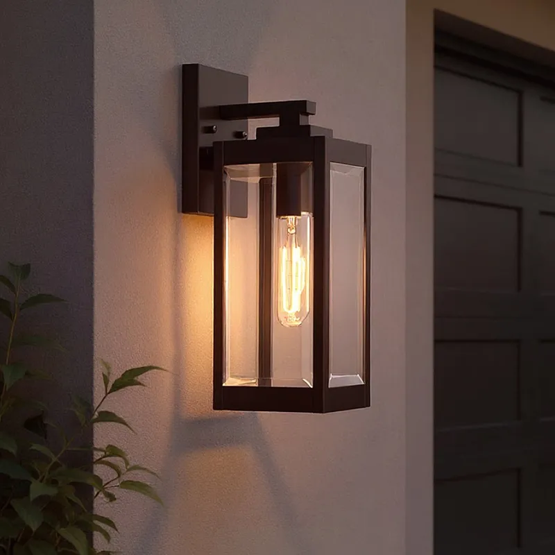 UQL1350 Modern Farmhouse Outdoor Wall Light, 14.25"H x 5"W, Estate Bronze Finish, Quincy Collection — Urban Ambiance LED Wall Lights  3000K