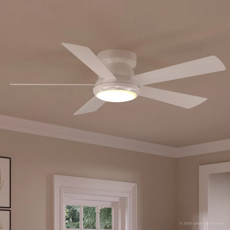 UHP9232 Traditional Indoor Ceiling Fan, 11.6"H x 52"W, White, Beaufort Collection — Urban Ambiance LED Post Top Lights 62.0W 3000K