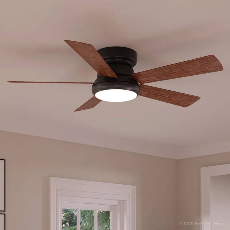 UHP9230 Traditional Indoor Ceiling Fan, 11.6"H x 52"W, Olde Bronze, Beaufort Collection — Urban Ambiance LED Post Top Lights 62.0W 3000K