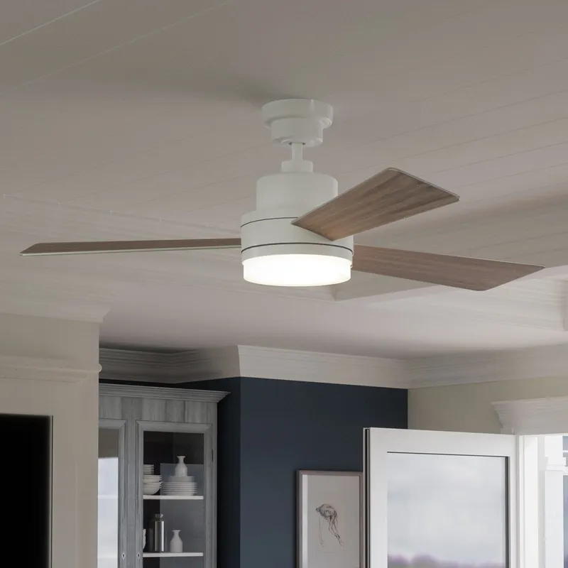 UHP9212 Modern Indoor Ceiling Fan, 15.8"H x 52"W, White, Capitola Collection — Urban Ambiance LED Post Top Lights 64.0W 3000K