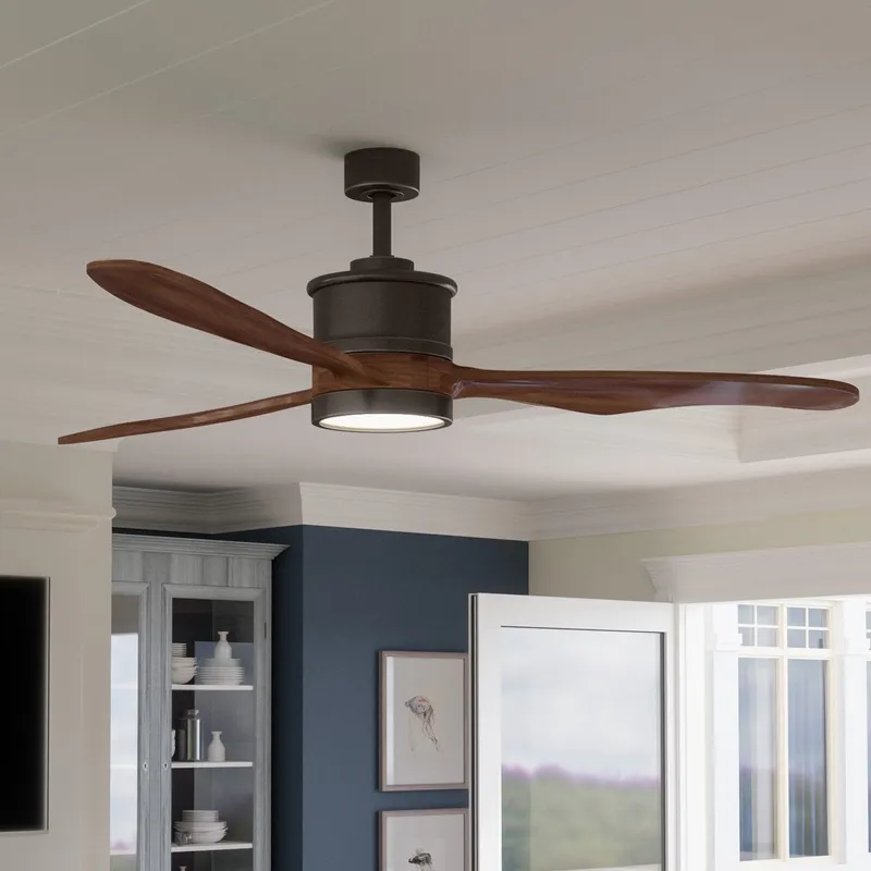 UHP9092 Modern Indoor Ceiling Fan, 15.5"H x 60"W, Oil Rubbed Bronze, Lewes Collection — Urban Ambiance LED Post Top Lights 31.0W 3000K