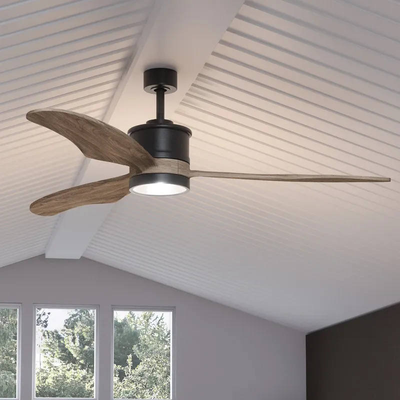 UHP9090 Modern Indoor Ceiling Fan, 15.5"H x 60"W, Charcoal, Lewes Collection — Urban Ambiance LED Post Top Lights 31.0W 3000K