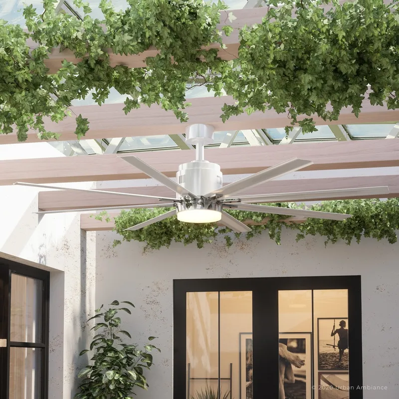 UHP9052 Urban Loft Indoor / Outdoor Ceiling Fan, 16.8"H x 72"W, White, Chatham Collection — Urban Ambiance LED Post Top Lights 28.0W 3000K