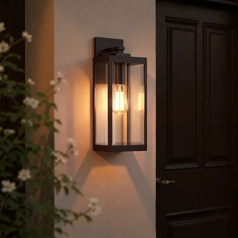UQL1331 Farmhouse Outdoor Wall Light, 17"H x 6"W, Black Finish, Quincy Collection — Urban Ambiance LED Wall Lights  3000K