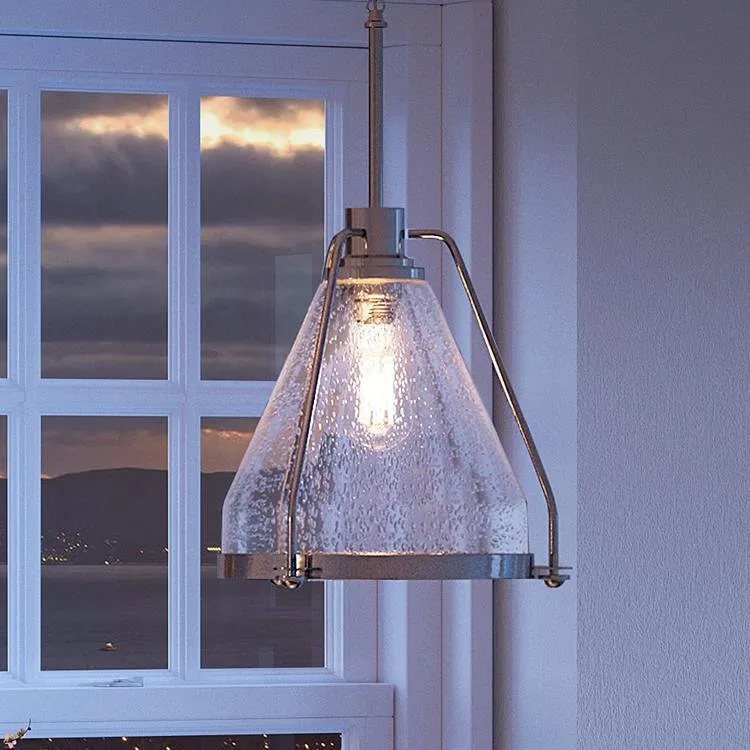 UHP2992 Industrial Pendant Light, 13" x 13", Polished Nickel Finish, Rochdale Collection — Urban Ambiance LED Landscape Lights 13.0W 3000K