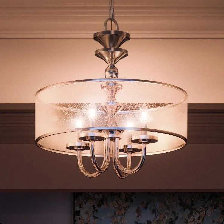 UHP2922 Cosmopolitan Chandelier, 20" x 22", Polished Nickel Finish, Charnwood Collection — Urban Ambiance LED Landscape Lights 22.0W 3000K